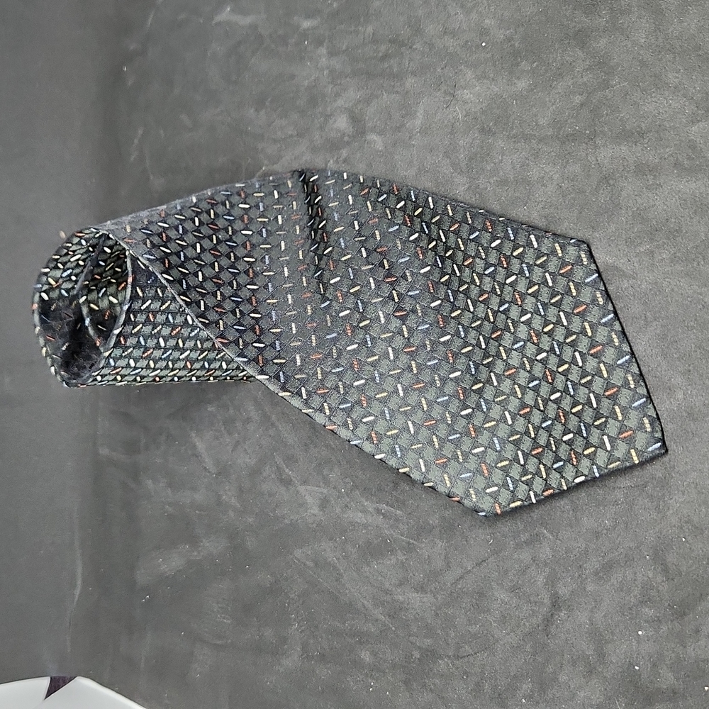Daniel de Fasson geometric silk tie